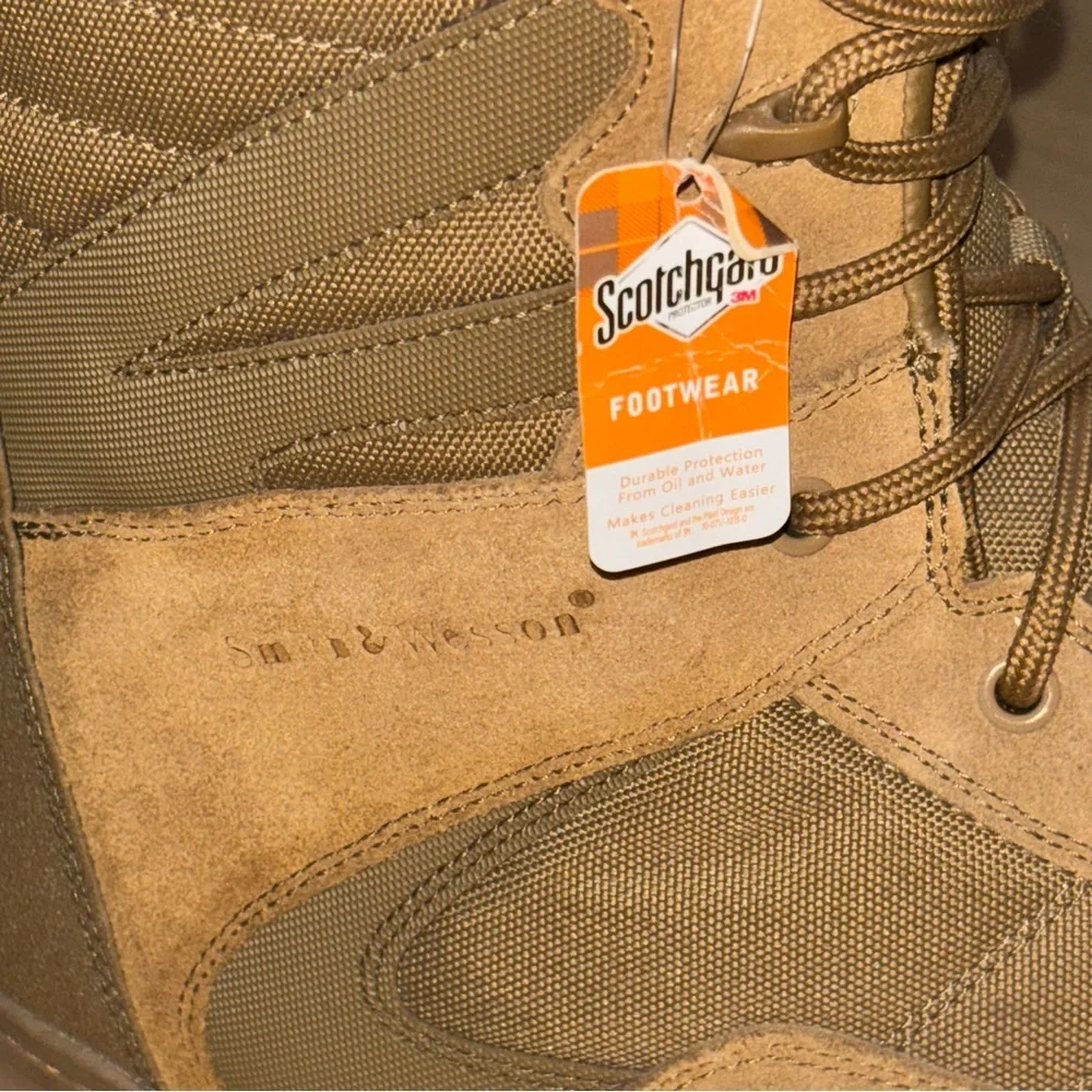 Smith & Wesson Ranger Brown Side-Zip Water Resistant Tactical Boot Men Sz 14 NEW